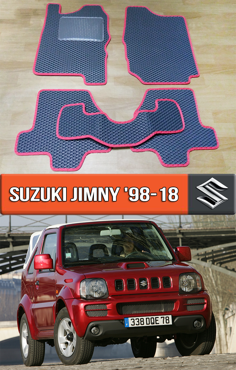 ЄВА килимки Сузукі Джимни 1998-2018. EVA гумові килими на Suzuki Jimny