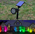 Вуличний газоний світильник на сонячній батареї 4Вт 7LED RGB зміна кольору, фото 3