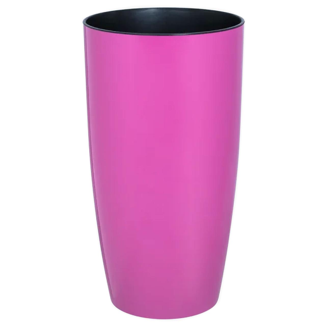 Вазон Альфа круглий високий 27х51 см 10 л рожевий Алеана, фото 1
