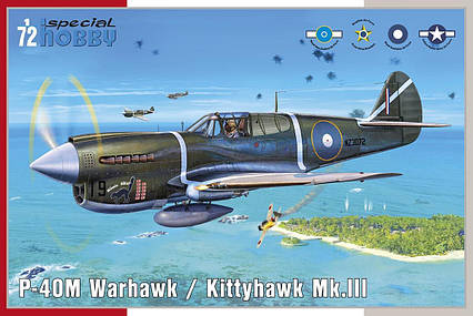 P-40M Warhawk. Збірна модель літака в масштабі 1/72. SPECIAL HOBBY SH72382, фото 1