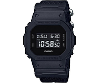 Наручные часы полимерные оригинальные Япония Casio G-Shock DW-5600BBN-1ER с тканевым ремешком (модуль 1545)