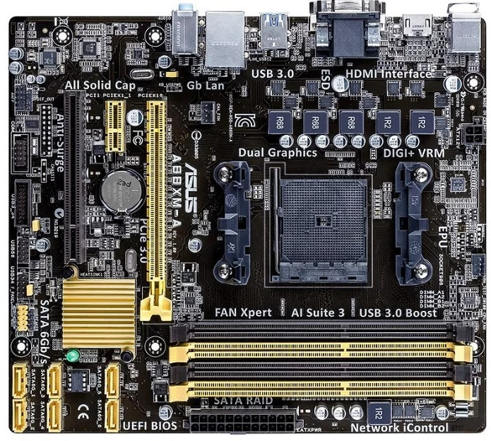 Материнська плата Asus A88XM-A   (sFM2+, AMD A88X, PCI-E 3.0x16), фото 1