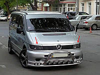 Вії на фари Mercedes Vito W638 1996-2003 Накладки фар авто Бровки для Мерседес Бенц Віто 638 Прямі