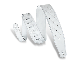 Шкіряний ремінь для гітари Guitar/Bass Leather Strap white