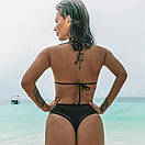 Чорний жіночий сексуальний купальник з сіткою "Tiffany" - Розмір: M,L,XL + виміри, фото 5