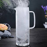 Глечик-заварник 1 л з жароміцного скла з кришкою з нержавіючої сталі, фото 4