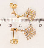 Сережки Xuping QQMM Позолота 18K пусети "Скарби цариці", фото 3