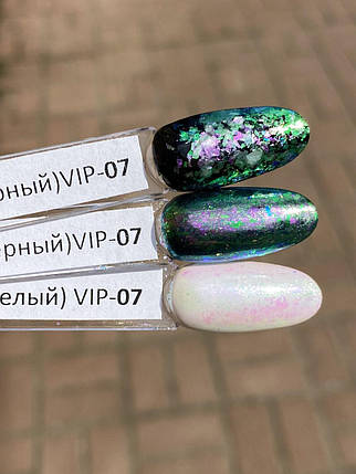 Пластівці-юки Master Professional прозорі VIP-07, фіолетово-бірюзовий хамелеон, фото 2