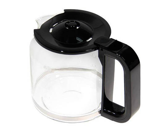 Скляна колба з кришкою для кавоварки DeLonghi ICM 15210 (SX1043) H14.5 D13 см, фото 1