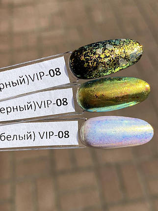 Пластівці-юки Master Professional прозорі VIP-08, золотисто-жовтогарячий хамелеон, фото 2