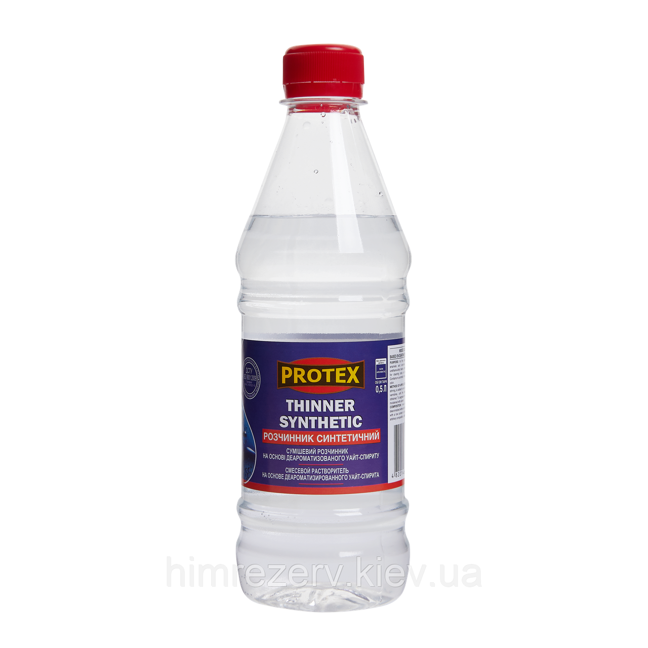 Розчинник thinner synthetic PROTEX 0.33кг (тара 0.5л) уайт-спірит деароматизований