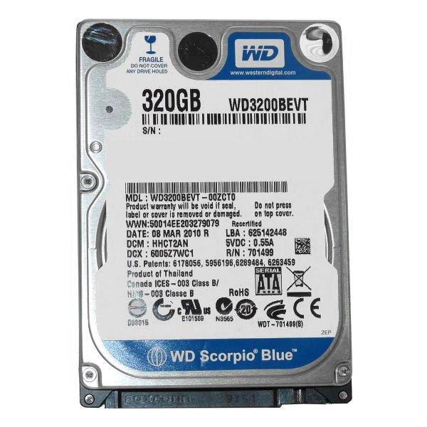 HDD WD 320GB 2.5- Б/В