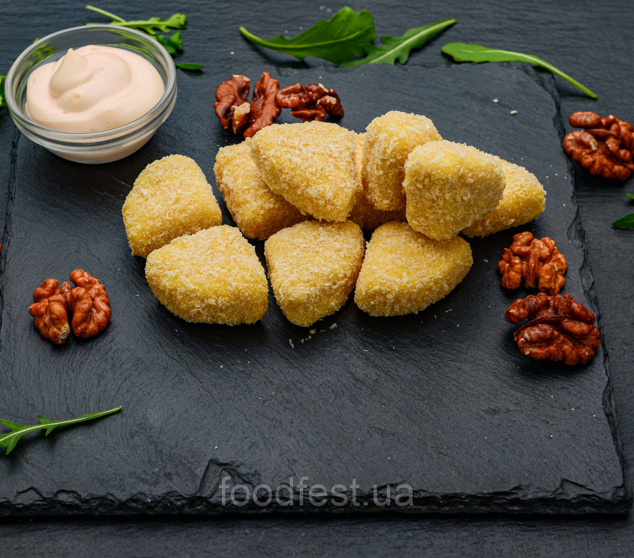 Сегменти сиру Камамбер в паніровці, пакування 1кг, фото 1