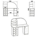 Трюмо 6 Компаніт 130х46х130 см Дуб сонома, фото 2