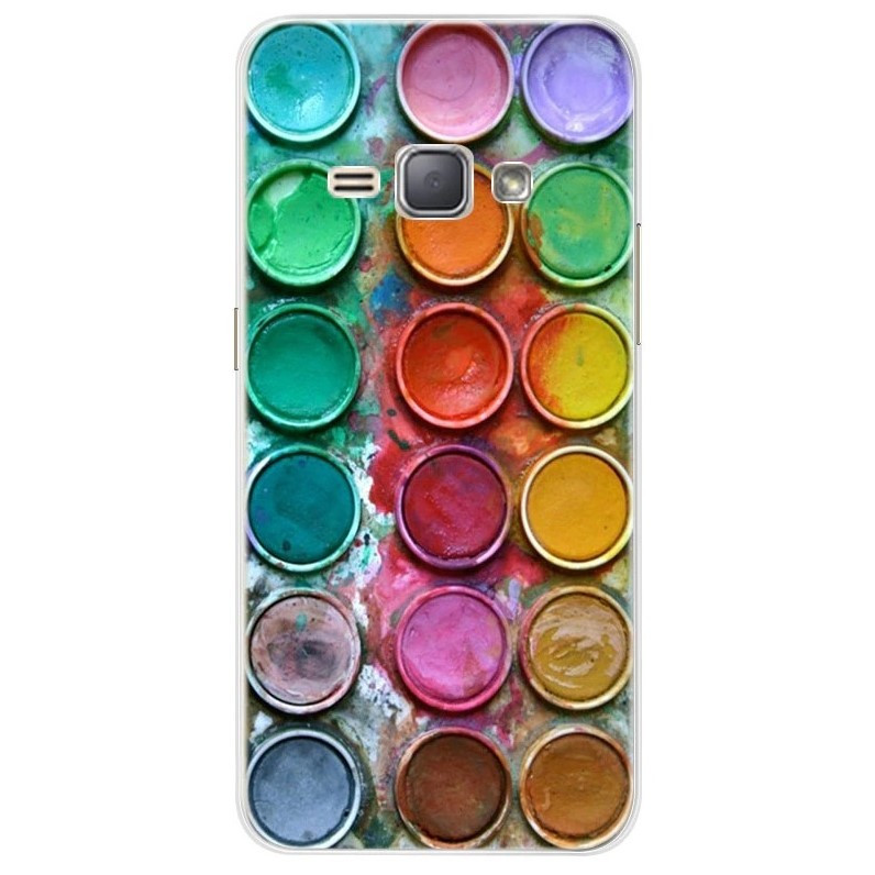 Чехол Print для Samsung J1 2016 / J120 силиконовый бампер с рисунком Paints - фото 1 - id-p1042276300