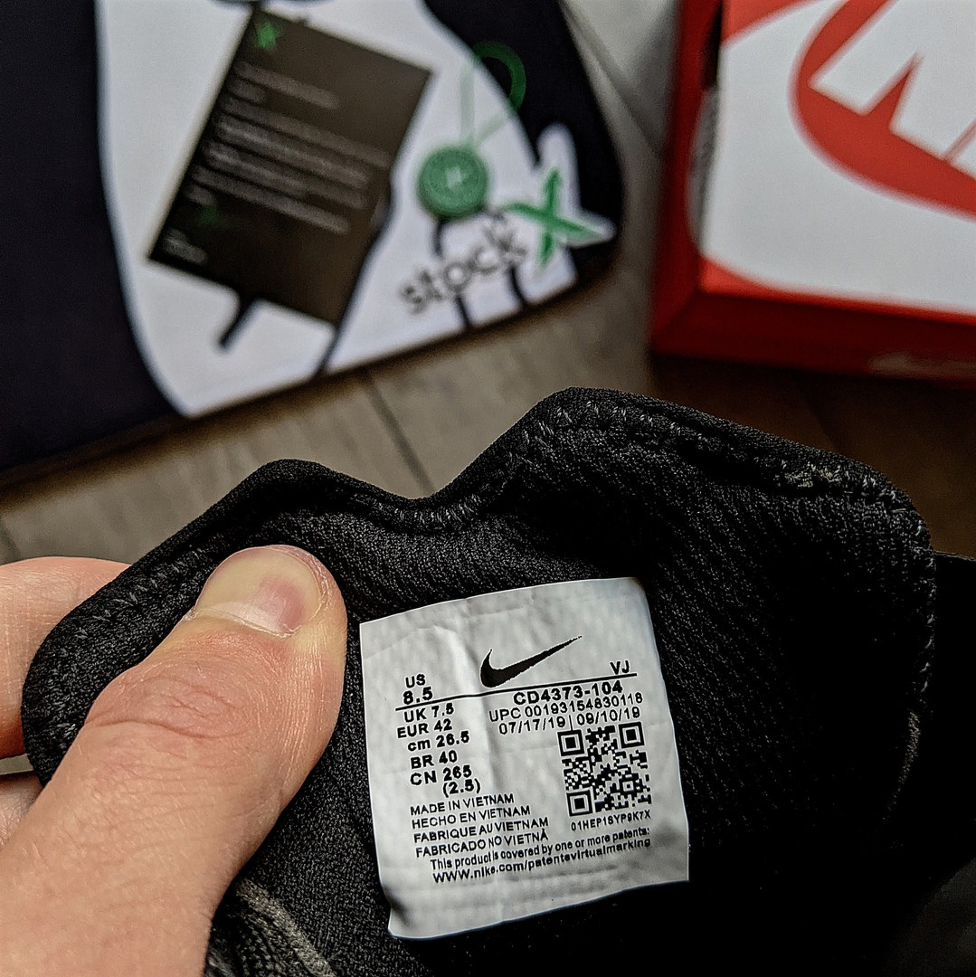 Мужские кроссовки Nike React Element 87 X Off-White демисезонные осень весна черные с белым. Живое фото. Репли - фото 6 - id-p1438656386