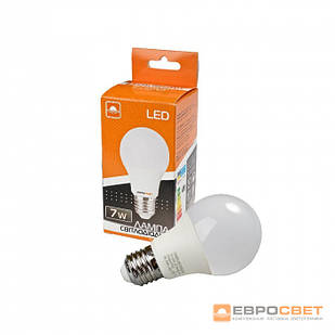 Лампа світлодіодна ЄВРОСВЕТ 7Вт 4200К A-7-4200-27 Е27