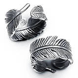 Кільце срібне Перо безрозмірне, фото 6