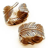 Кільце срібне Перо безрозмірне, фото 7