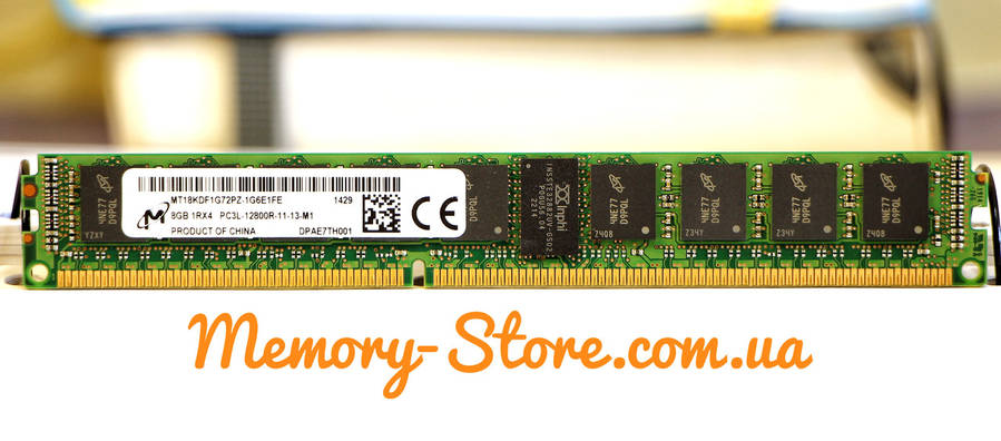 Оперативна пам'ять для сервера DDR3 8GB PC3-12800R (1600MHz) DIMM ECC Reg CL11, Micron, фото 2