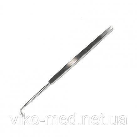 Гачок для операцій з виправлення косоокості за Graefe, тупий, № 2. Довжина 14 см, фото 1