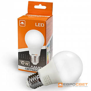 Лампа світлодіодна ЄВРОСВЕТ 10Вт 4200К A-10-4200-27 Е27