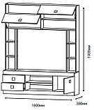 Стінка в гостину Соната Еверест Венге з білим (Son-27), фото 2