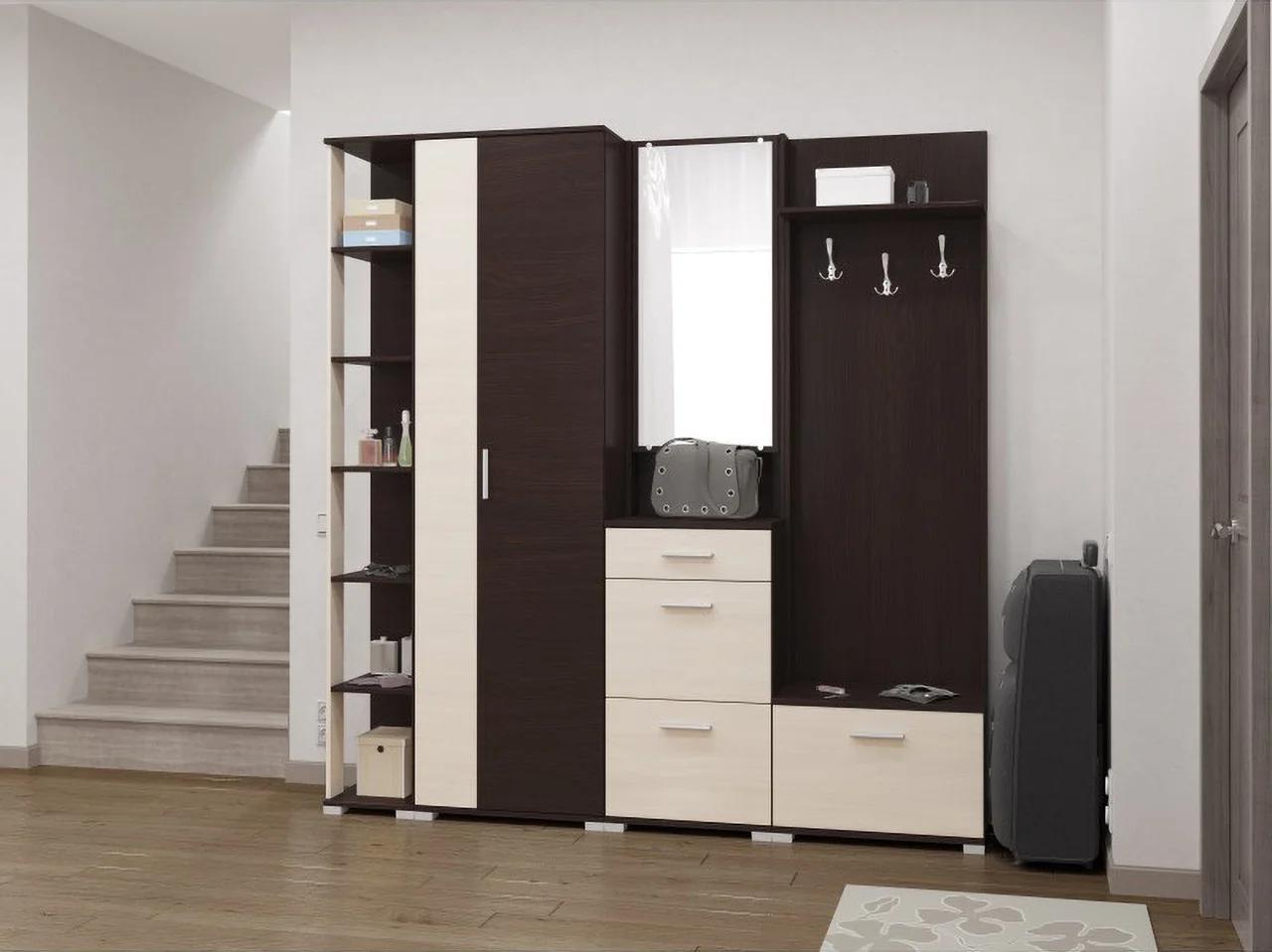 Передпокій Бриз ТО-4 + вішалка ШП-2 + пенал-18 Еверест венге комбі, фото 1