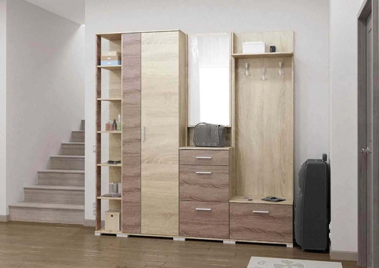 Передпокій Бриз ТО-4 + вішалки + ШП-2 + пенал-18 Еверест сонома + трюфель, фото 1