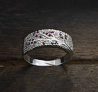Женское кольцо из серебра Сакура