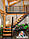 Г-подібні сталеві сходи на монокосоурі з майданчиком - з огородженням з нержавійки під замовлення, фото 6
