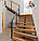 Г-подібні сталеві сходи на монокосоурі з майданчиком - з огородженням з нержавійки під замовлення, фото 7