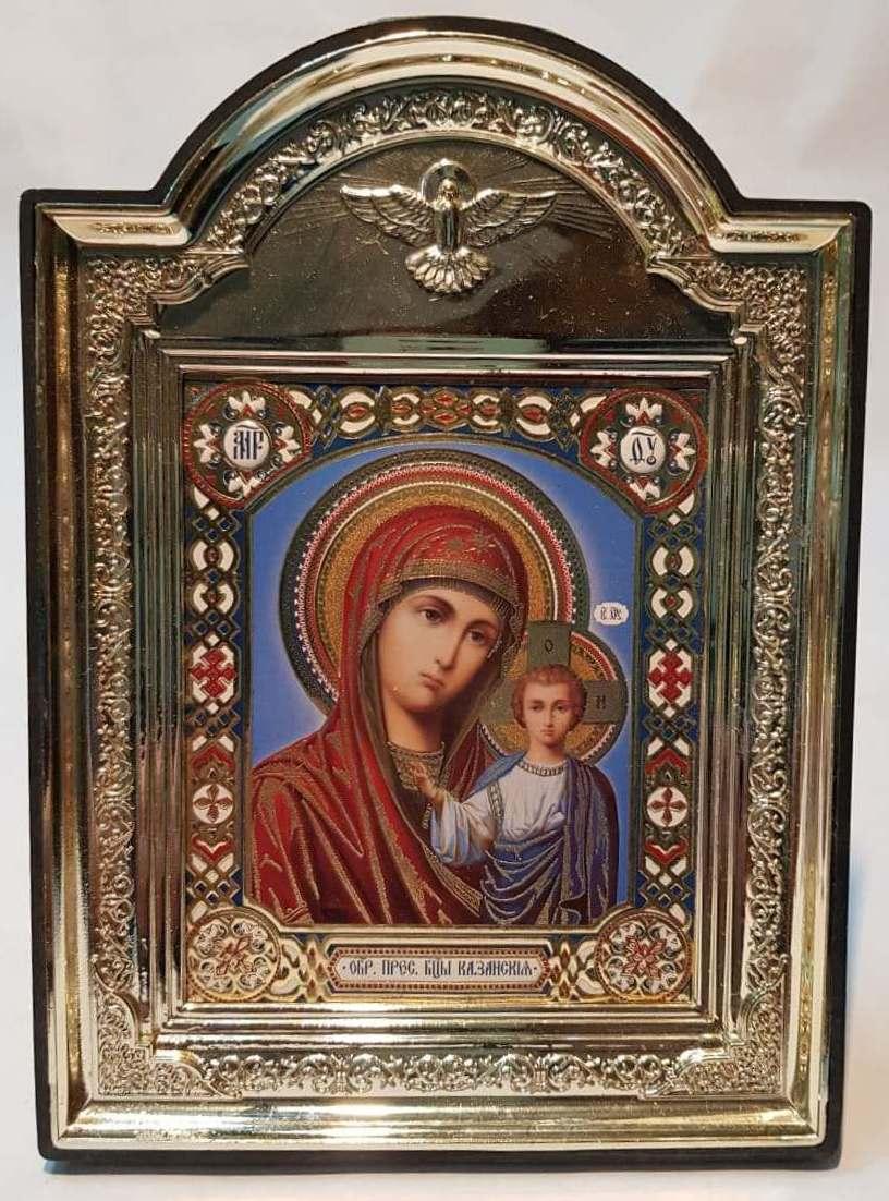 Ікона Пресвята Богороділька Казанська. Киот с подставкой