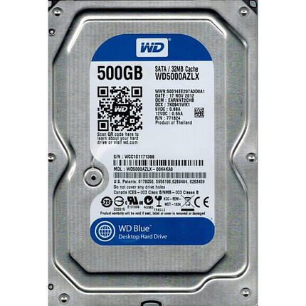 Жорсткий Диск WD 3,5 500Gb, HDD, SATA |||- Б/В, фото 2