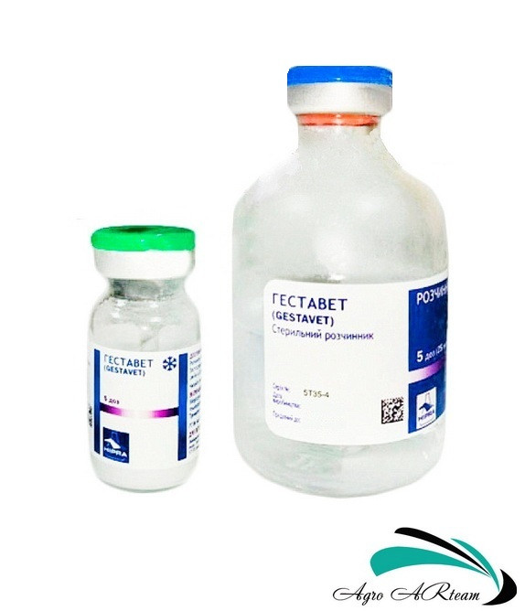 Геставет, 1 фл.х 25 мл (5 доз) + розчинник , Hipra (Іспанія)