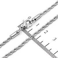 Ланцюжок родій плетіння «Корда» 0,2 / 44 см