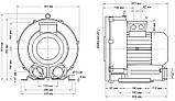 Компресор для басейну Grino Rotamik SKH 300 T1.B (312 м³/год) 2.2 кВт / 380 В, фото 5