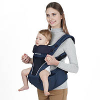 Хипсит, Эрго-хипсит, Рюкзак переноска AiMama 2 в 1 HIP SEAT BABY CARRIER синий