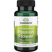 Пасифлора, Swanson, Passion Flower, 500 мг, 60 капсул