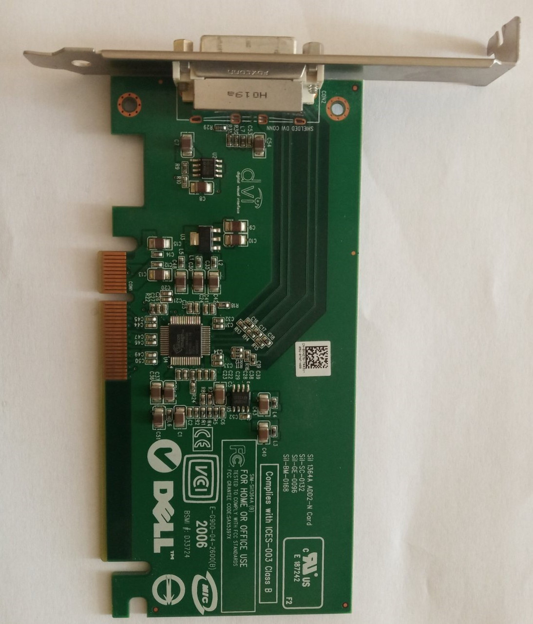 Адаптер Dell Dvi-d E-g900-04-2600(b) стандартний профіль PCI Express Video Card D33724