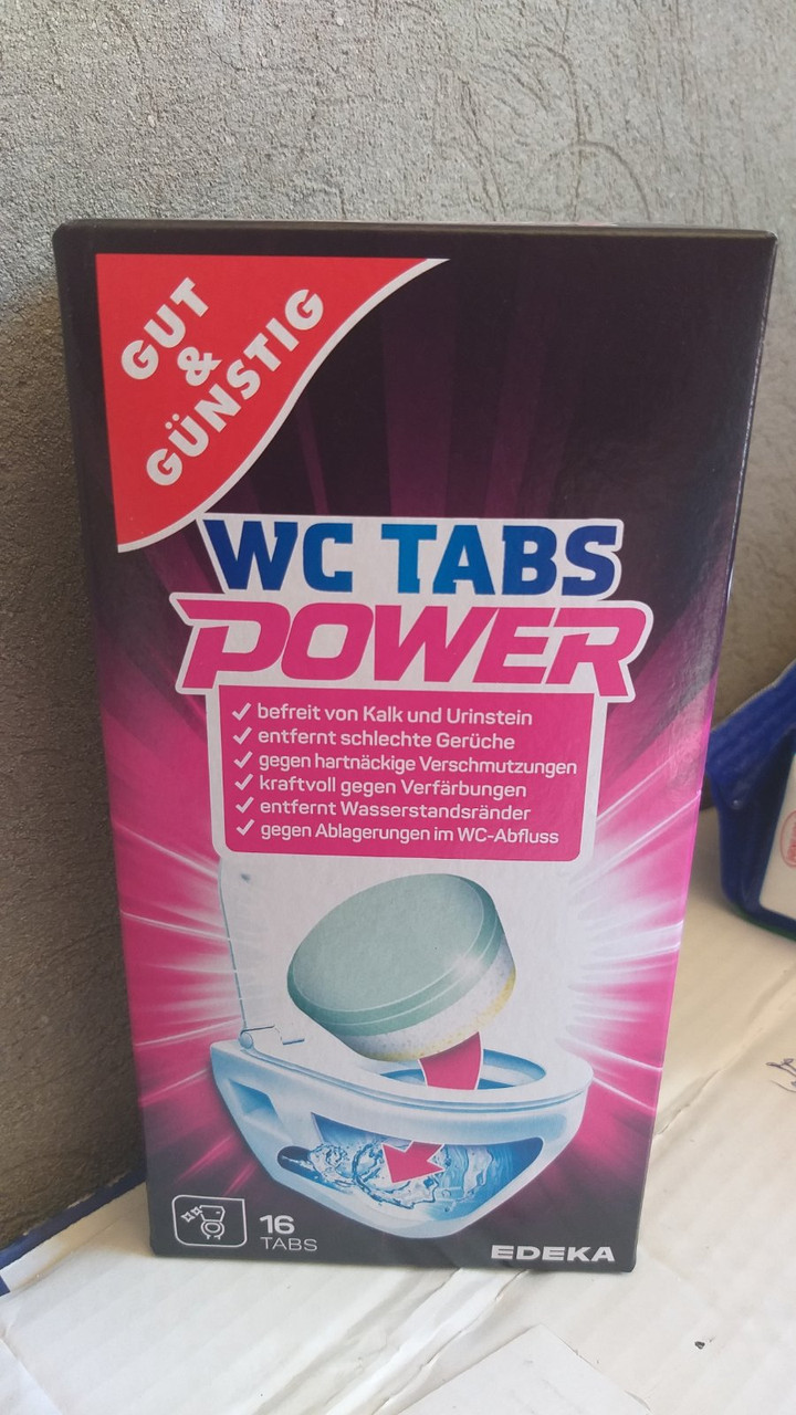 Таблетки для Пробивки Унитаза Gut&Günstig Power WC-Tabs 16 Шт. Германия ...