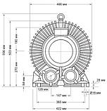 Компресор для басейну Grino Rotamik SKS 475 T1.В (552 м³/год) 5,5 кВт / 380 В, фото 3