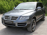 Реснички на фары Volkswagen Touareg 2002-2006 Накладки фар авто Бровки для Фольксваген Туарег До рестайлинг