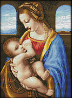Набор для вышивания крестом 33х42 Мадонна с младенцем Joy Sunday RA102