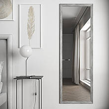 Дзеркало в повний зріст 178х58 | на стіну у вузькій рамі | Антрацит | Сріблясте | Black Mirror для дому