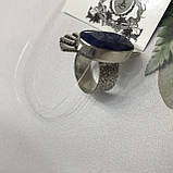 Сапфір кільце 17 розмір кільце з каменем натуральний сапфір в сріблі кільце з сапфіром., фото 6
