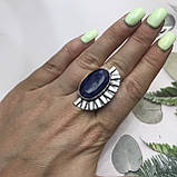 Сапфір кільце 17 розмір кільце з каменем натуральний сапфір в сріблі кільце з сапфіром., фото 2