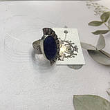 Сапфір кільце 17 розмір кільце з каменем натуральний сапфір в сріблі кільце з сапфіром., фото 5