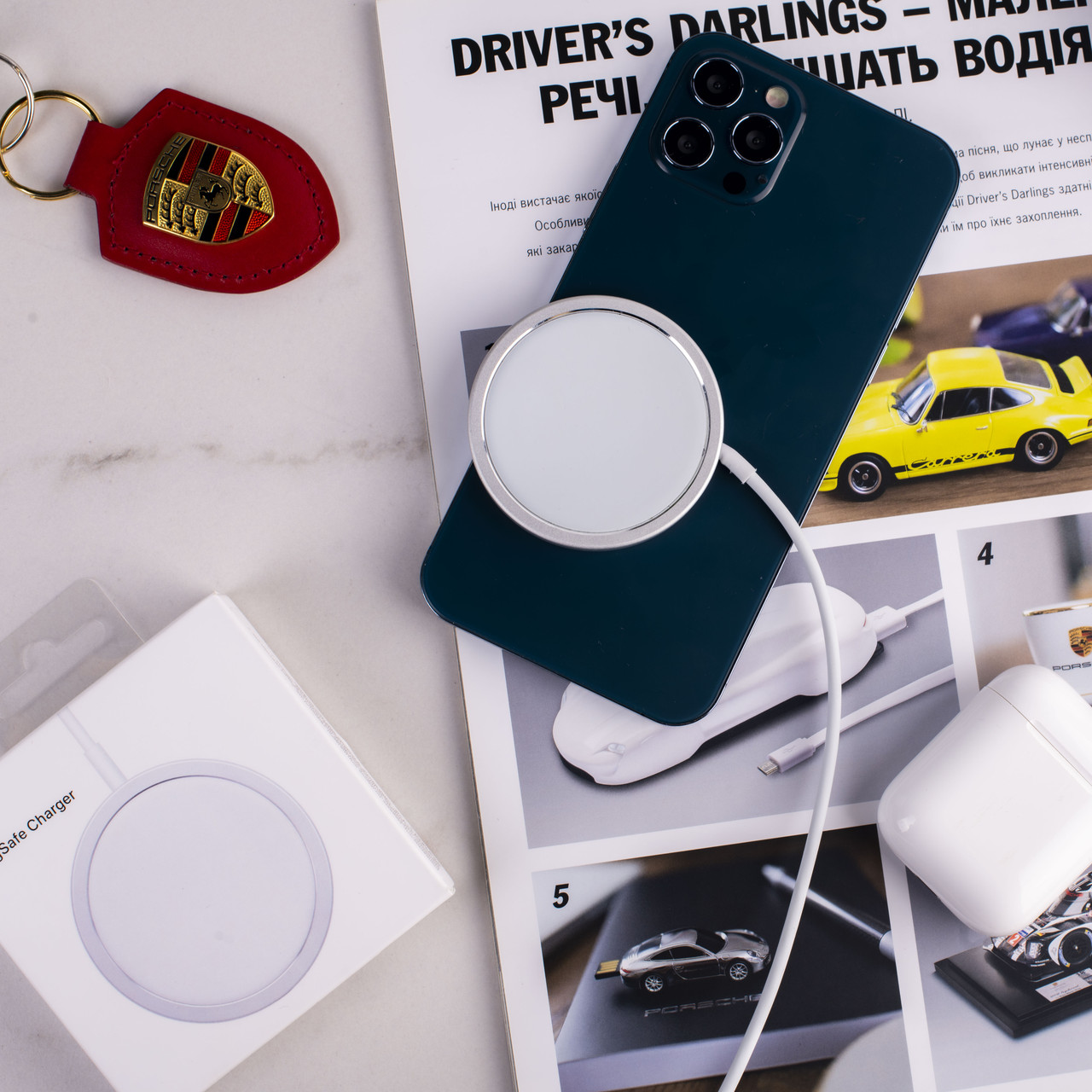 Бездротове зарядний пристрій для айфону Apple MagSafe Charger 15W For New Iphone 12