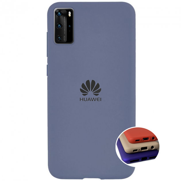 Чохол Silicone FULL case для Huawei P40 Pro (17) Lavander grey лавандво сірий